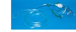 MASCHERA PER OSSIGENOTERAPIA MEDIA CONCENTRAZIONE CON 2 TUBI PROLUNGA 2 METRI - Metafarm