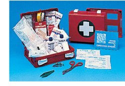CASSETTA PRONTO SOCCORSO FAMILY PER CAMPEGGIO, BRICOLAGE, CASA E UFFICIO. CONTENITORE IN ABS ANTIURTO CON SUPPORTO PER IL FISSAGGIO ALLA PARETE - Metafarm