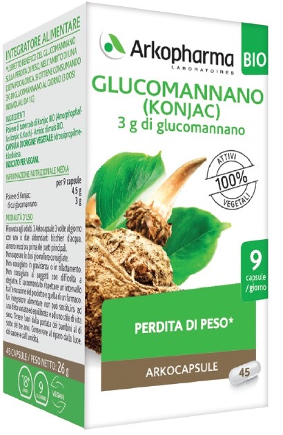 ARKO CAPSULE GLUCOMANNANO BIO 45 CAPSULE - Metafarm