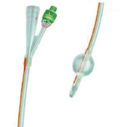 CATETERE FOLEY IN SILICONE TRASPARENTE A 2 VIE CON PALLONCINO 5-10ML DIAMETRO CH16 5,33MM LUNGHEZZA 40CM - Metafarm