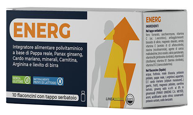 ENERG 10 FLACONCINI 10 ML CON TAPPO SERBATOIO - Metafarm