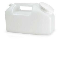 CONTENITORE A TANICA PER LA RACCOLTA DELLE URINE 24 ORE,IN POLIETILENE TRASPARENTE+TAPPO A VITE CON SCALA GRADUATA DA 500 A 2500ML - Metafarm