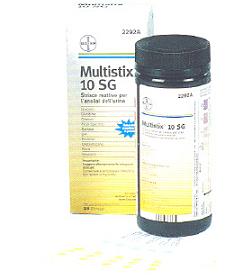STRISCIA REATTIVA MULTITEST MULTISTIX 10SG 25 PEZZI - Metafarm