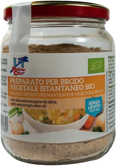 FSC BRODO VEGETALE ISTANTANEO SENZA LIEVITO BIO CON OLIO EXTRAVERGINE DI OLIVA 200 G - Metafarm