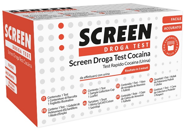 SCREEN DROGA TEST COCAINA TEST ANTIDROGA CON CONTENITORE URINA - Metafarm