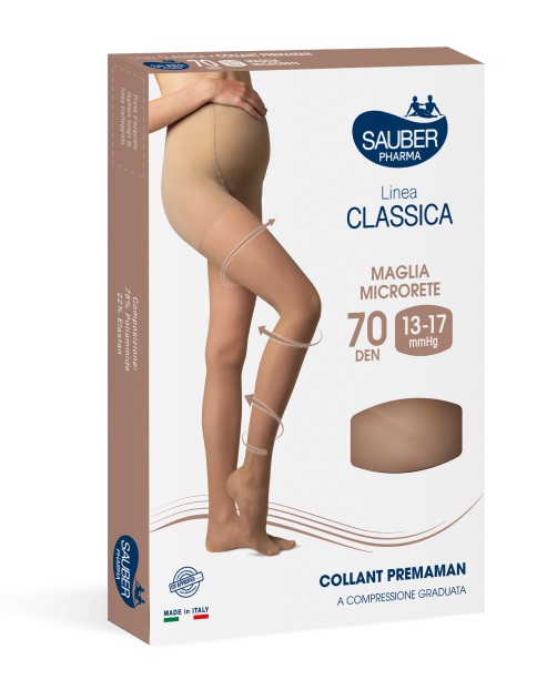 SAUBER COLLANT 70 DENARI PREMAMAN MAGLIA MICRORETE NEUTRO BEIGE 2 LINEA CLASSICA - Metafarm