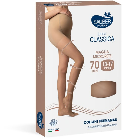 SAUBER COLLANT 70 DENARI PREMAMAN MAGLIA MICRORETE NEUTRO BEIGE 3 LINEA CLASSICA - Metafarm