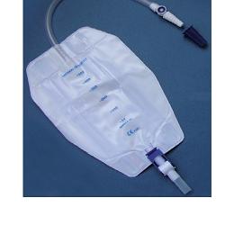 SACCA RACCOGLI URINA DA GAMBA PER INCONTINENZA 3 CAMERE COMFORT 500 ML A BASSO PROFILO IN PVC LATO RIVESTITO TNT CON TUBO DIRITTO 45 CM SENZA PUNTO DI PRELIEVO 8 PEZZI - Metafarm
