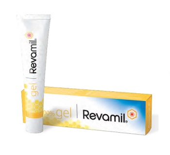 GEL A BASE DI MIELE STANDARDIZZATO E IRRADIATO A RAGGI GAMMA REVAMIL GEL PER GESTIONE ULCERE E INFEZIONI TUBO 18 G - Metafarm