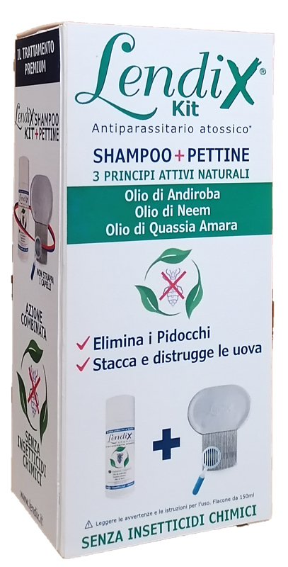 LENDIX KIT SHAMPOO 150ML + PETTINE PREMIUM ANTIPIDOCCHI - Metafarm
