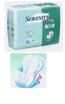 PANNOLONE PER INCONTINENZA SAGOMATO SERENITY SOFTDRY+ ALOE SUPER 30 PEZZI - Metafarm