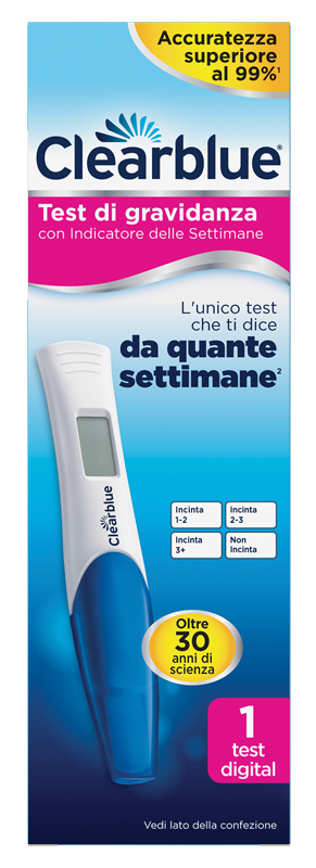 TEST DI GRAVIDANZA CLEARBLUE CON INDICATORE DELLE SETTIMANE 1 PEZZO - Metafarm