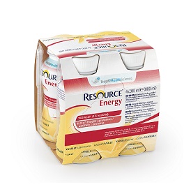 RESOURCE ENERGY VANIGLIA 4 BOTTIGLIE 200 ML NUOVO PACKAGING - Metafarm