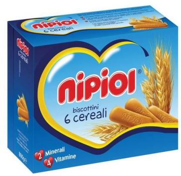 NIPIOL BISCOTTINI 6 CEREALI 800 G - Metafarm
