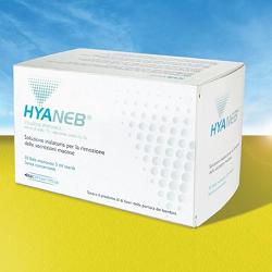 SOLUZIONE IPERTONICA DA NEBULIZZARE HYANEB SODIO CLORURO 7%  ACIDO IALURONICO 0,1% 30 FIALE 5 ML - Metafarm