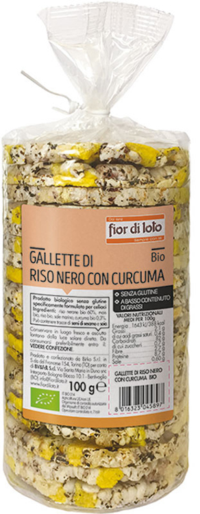 FIOR DI LOTO GALLETTE DI RISO NERO CON CURCUMA - Metafarm