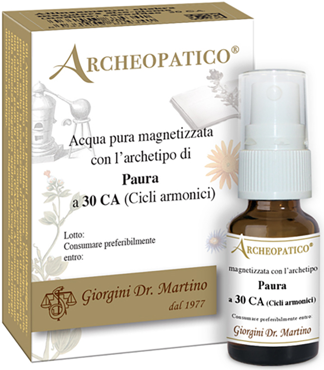 ARCHEOPATICO ACQUA PURA MAGNETIZZATA CON ARCHETIPO PAURA A 30 CICLI ARMONICI 10 ML - Metafarm