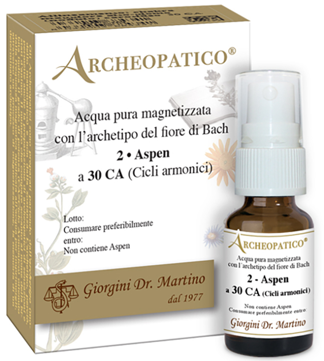 ARCHEOPATICO ACQUA PURA MAGNETIZZATA CON ARCHETIPO DEL FIORE DI BACH 2 ASPEN A 30 CICLI ARMONICI 10 ML - Metafarm