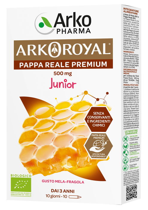 ARKOROYAL PAPPA REALE BIOLOGICA 500 MG 10 UNICA DOSE - Metafarm