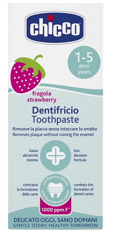 CHICCO DENTIFRICIO FRAGOLA 50 ML 12M+ CON FLUORO - Metafarm