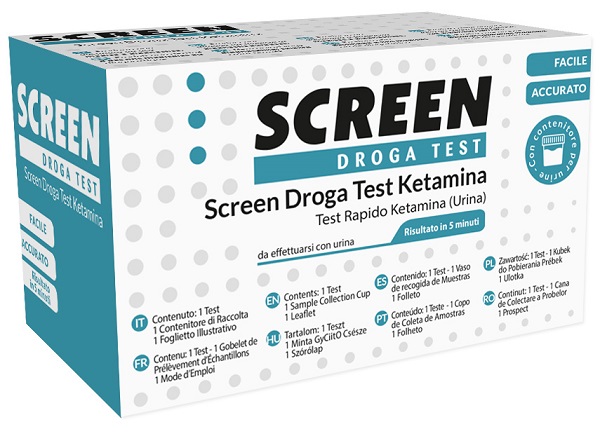 SCREEN DROGA TEST KETAMINA TEST ANTIDROGA CON CONTENITORE URINA - Metafarm