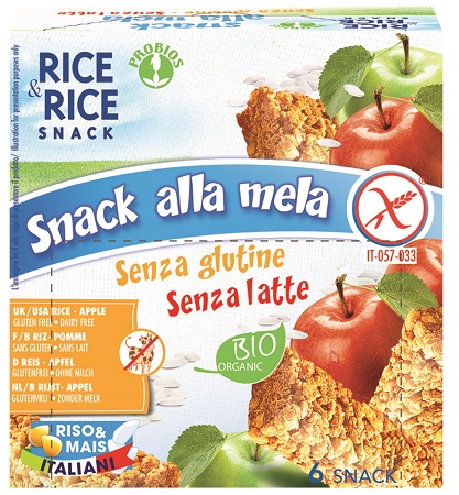 RICE&RICE SNACK DI RISO ALLA MELA 6 X 21 G - Metafarm