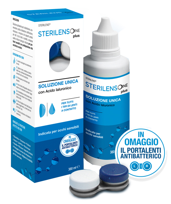 SOLUZIONE UNICA STERILENS ONE PLUS CON ACIDO IALURONICO 380 ML - Metafarm