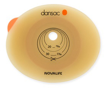 PLACCA PER COLO ILEO ED UROSTOMIA DANSAC NOVALIFE2 55MM RITAGLIABILE 10-47 - Metafarm