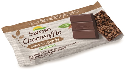 CHOCOSOFFIO BARRETTA CIOCCOLATO LATTE FINISSIMO E RISO CROCCANTE 25 G - Metafarm