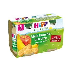HIPP BIO OMOGENEIZZATO MELA BANANA BISCOTTO 2X125 G - Metafarm