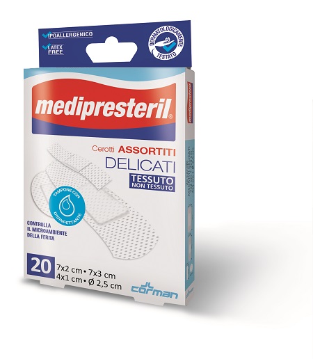 CEROTTO GRANDE MEDIPRESTERIL DELICATO TNT 7X3CM 20 PEZZI - Metafarm