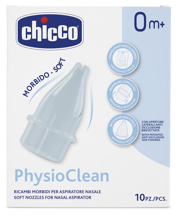 RICAMBI MORBIDI PER ASPIRATORE NASALE CHICCO PHYSIOCLEAN - Metafarm
