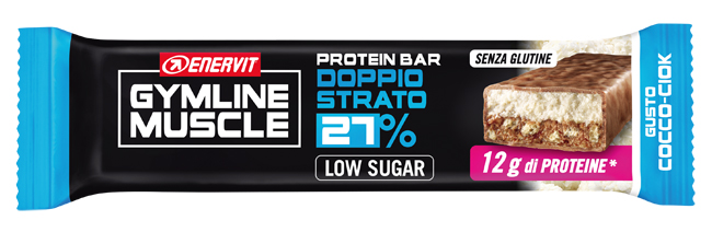 ENERVIT GYMLINE MUSCLE PROTEIN BAR 27% DOPPIO STRATO COCCO-CIOK 1 PEZZO - Metafarm