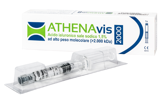 SIRINGA INTRA-ARTICOLARE ATHENAVIS 2000 ACIDO IALURONICO 1,5% 30 MG 2 ML 3 PEZZI - Metafarm