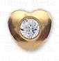 INVERNESS ORECCHINI CUORE CRYSTAL PLACCATI ORO R25C1 - Metafarm