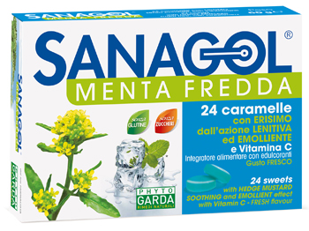 SANAGOL MENTA FREDDA 24 CARAMELLE - Metafarm