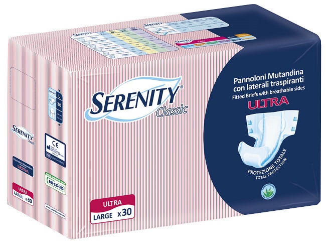 PANNOLONE A MUTANDINA SERENITY CLASSIC ULTRA ALOE LARGE 30 PEZZI - Metafarm
