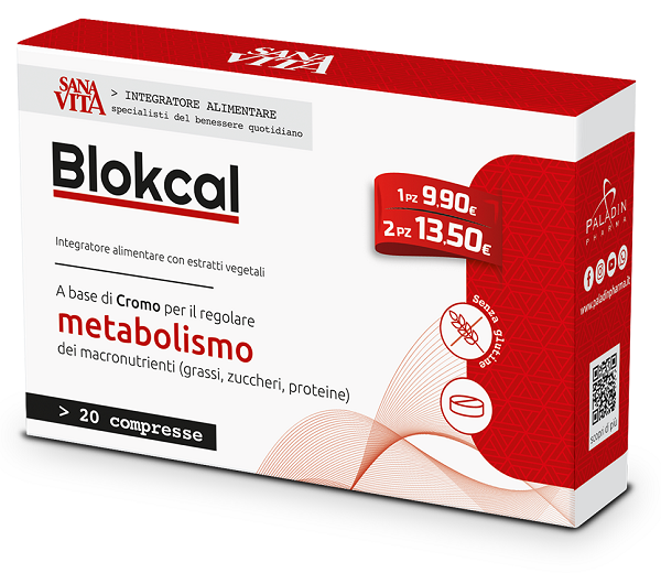 SANAVITA BLOKCAL 20 COMPRESSE - Metafarm