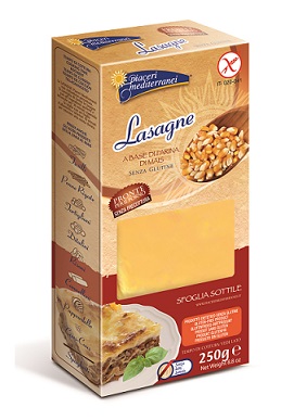 PIACERI MEDITERRANEI PASTA FARINA MAIS LASAGNE 250 G - Metafarm