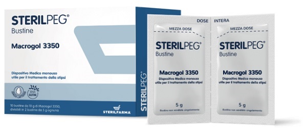 STERILPEG MACROGOL 3350 10 BUSTINE BIPARTITE 10 G - Metafarm