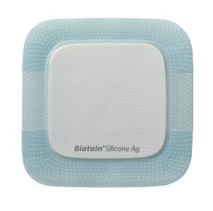 MEDICAZIONE BIATAIN IN SCHIUMA DI POLIURETANO A RILASCIO DI ARGENTO CON BORDO ADESIVO IN SILICONE 10X10 CM 5 PEZZI - Metafarm