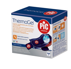 THERMOGEL CUSCINO TERAPIA CALDO FREDDO 10X26 CM CON FASCIA ELASTICA - Metafarm