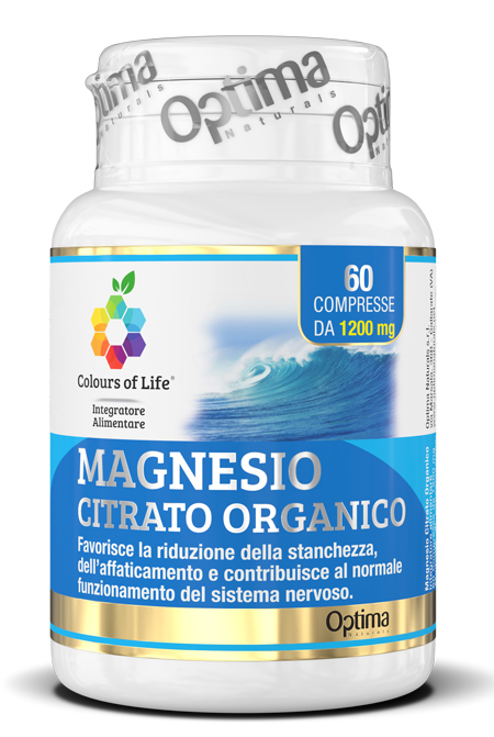 COLOURS OF LIFE MAGNESIO CITRATO ORGANICO 60 COMPRESSE 1200 MG - Metafarm