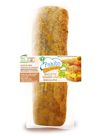 PANITO BAGUETTE CON SEMI DI SESAMO E LINO 180 G - Metafarm