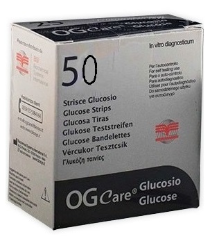 STRISCE MISURAZIONE GLICEMIA OGCARE 50 PEZZI - Metafarm
