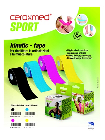 CEROXMED SPORT KINETIC TAPE BLU 1 PEZZO - Metafarm