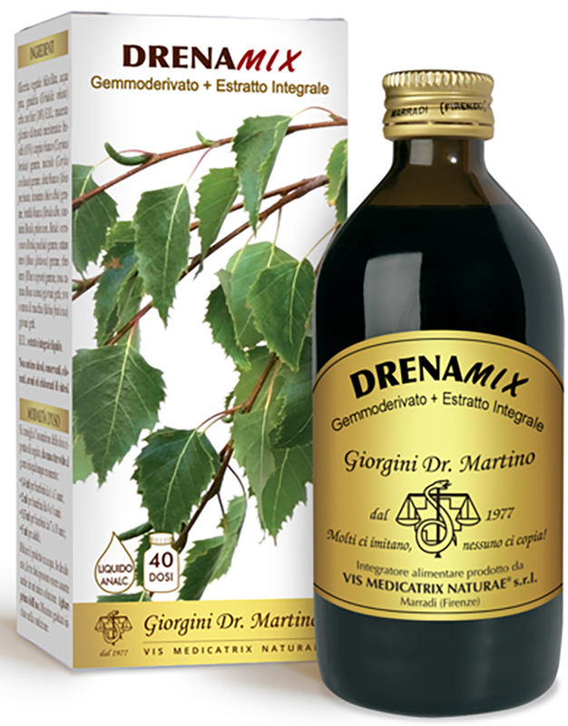 DRENAMIX GEMMODERIVATO + ESTRATTO INTEGRALE SENZA ALCOOL 200 ML 40 DOSI - Metafarm