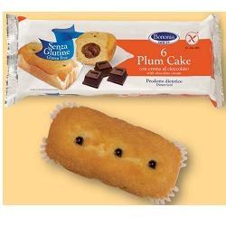 BONONIA PLUMCAKE CREMA CIOCCOLATO SENZA GLUTINE 6 X 45 G - Metafarm