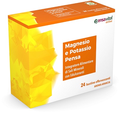 MAGNESIO E POTASSIO ARANCIA PENSA 24 BUSTINE EFFERVESCENTI - Metafarm