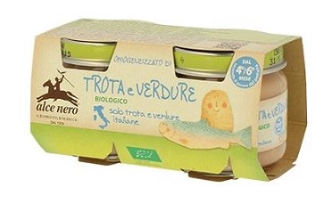 OMOGENEIZZATO TROTA E VERDURE BABY FOOD BIO 2 X 80 G - Metafarm